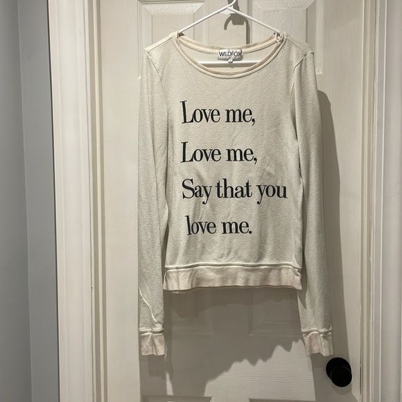 Wildfox Sweaters - Wild fox Love Me,Love Me,Say that you love me sweater SZ small